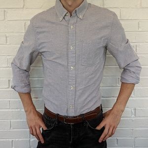 Gray, button-down dress shirt